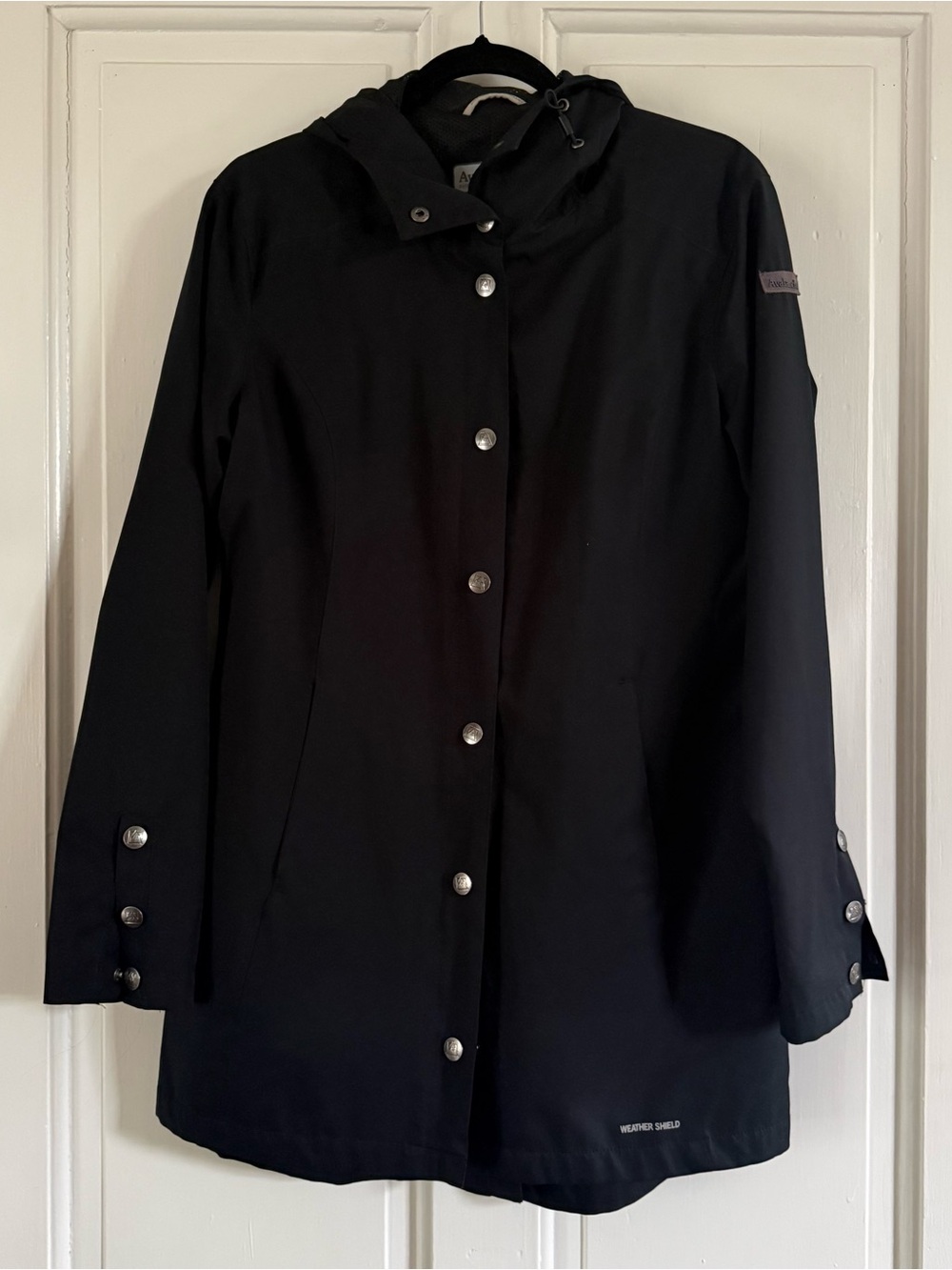 Women’s Black Hooded Rain Jacket